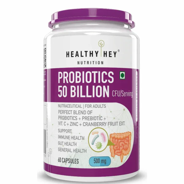 Probiotics 50 Billion CFU – Advanced Immune and Gut Health Support with Multi-Strain Formula & Targeted Release | 60 Vegetarian Capsules