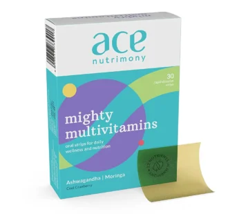 Ace Nutrimony Mighty Multivitamins Oral Strip for Daily Wellness and Nutrition – Convenient, Fast-Acting Multivitamin Supplement for Optimal Health