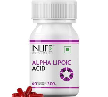 Inlife Alpha Lipoic Acid (ALA) 300mg – 60 Veg. Capsules | Antioxidant Support for Healthy Nerves, Skin & Energy Metabolism