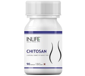 Inlife Chitosan Supplement | 90 Capsules, 1050 mg | Promotes Kidney Health & Supports Cholesterol Management | High-Quality Dietary Fiber Supplement