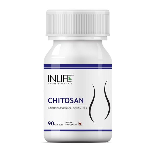 Inlife Chitosan Supplement | 90 Capsules, 1050 mg | Promotes Kidney Health & Supports Cholesterol Management | High-Quality Dietary Fiber Supplement