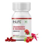 Inlife Cranberry 400mg D-Mannose 400mg, Hibiscus 200mg Supplement – 60 Capsules | Comprehensive Urinary Tract Health Support