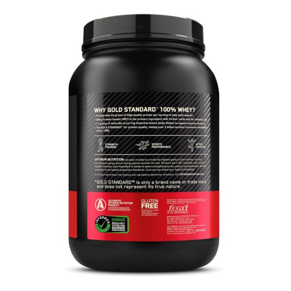 Optimum Nutrition (ON) Gold Standard 100% Whey Protein Powder – Double Rich Chocolate Flavor