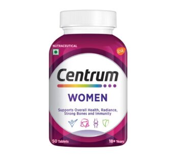 Centrum Women – World’s No. 1 Multivitamin with Biotin, Vitamin C & 21 Vital Nutrients for Overall Health, Radiance, Strong Bones & Immunity (Vegetarian) | Pack of 50 Tablets