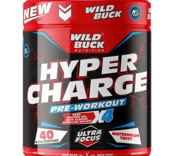 WILD BUCK Wild Pre-X4 Hardcore Pre-Workout Supplement Powder | Creatine Monohydrate, Arginine AAKG, Beta-Alanine | Explosive Muscle Pump & Caffeinated Energy | For Men & Women | 40 Servings, Watermelon Twist