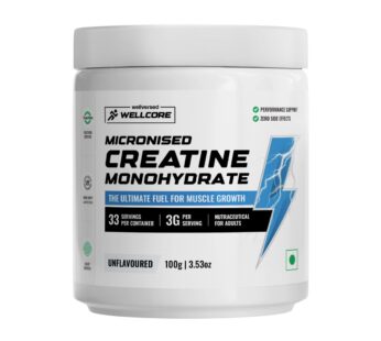 Wellcore – Pure Micronised Creatine Monohydrate Powder (Unflavoured, 33 Servings) | Rapid Absorption | Enhanced Muscle Strength & Power