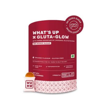 What’s Up Wellness Gluta-Glow Gummies | Liposomal Glutathione & Vitamin C for Skin Radiance, Depigmentation, and Detox | 30-Day Supply | Sugar-Free | For Men & Women