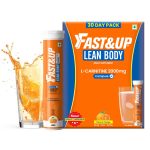 Fast&Up L-Carnitine Lean Body - Helps Convert Fat into Energy, 2000 mg Carnipure TM L-Carnitine Sourced from Lonza Switzerland - Pack of 60 Effervescent Tablets, Orange Flavour