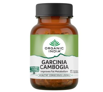 ORGANIC INDIA Garcinia Cambogia Capsules | Advanced Weight-Loss Supplement with Enhanced Fat Metabolism Support | Natural Immunity Booster – 60 Capsules