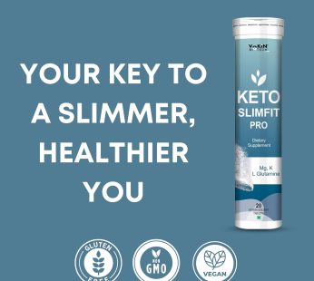 Vokin Biotech Keto Slim Tablets – Effervescent Weight Loss Supplement (20 Tablets, Pack of 2) | Water Soluble, Premium Quality, Scientifically Formulated for Effective Weight Management