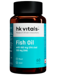 HealthKart HK Vitals Fish Oil For Men And Women (60 Capsules) -1000mg Omega 3 with 180mg EPA & 120mg DHA -For Brain, Heart, Eyes, and Joints Health