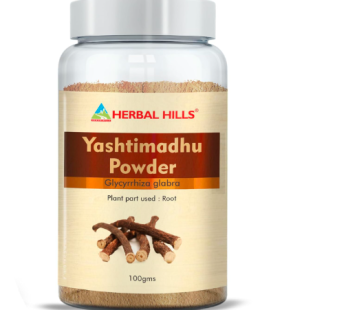 Herbal Hills Yashtimadhu Powder – Premium Ayurvedic Licorice for Digestive, Respiratory & Immune Health