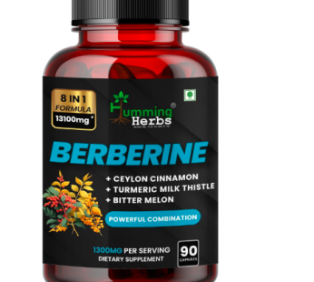 Humming Herbs Berberine 8-in-1 | 90 Capsules | 1300mg – A Powerful Herbal Blend for Metabolic, Immune & Cardiovascular Health