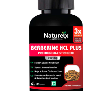 Natureix Berberine Extract 500mg – Premium Quality Berberine Supplement for Metabolic Health