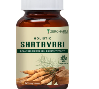 ZEROHARM Holistic Shatavari Tablets – Ayurvedic Hormonal & Reproductive Support for Women