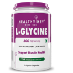 Healthyhey Nutrition L-Glycine 500mg -Essential Amino Acid for Brain Function & Sleep Support -Vegan Capsules - 120 Veg Capsules