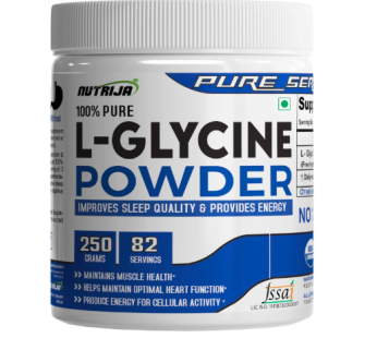 NutriJa L-Glycine Powder 100% Pure | 3000mg Per Serving for Healthy Sleep, Faster Recovery & Joint Health | 250 Grams